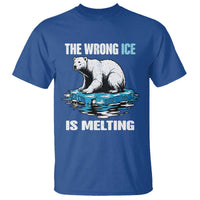 The Wrong Ice is Melting Polar Bear T Shirt Against Ice Environmental Activist Protest