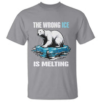 The Wrong Ice is Melting Polar Bear T Shirt Against Ice Environmental Activist Protest