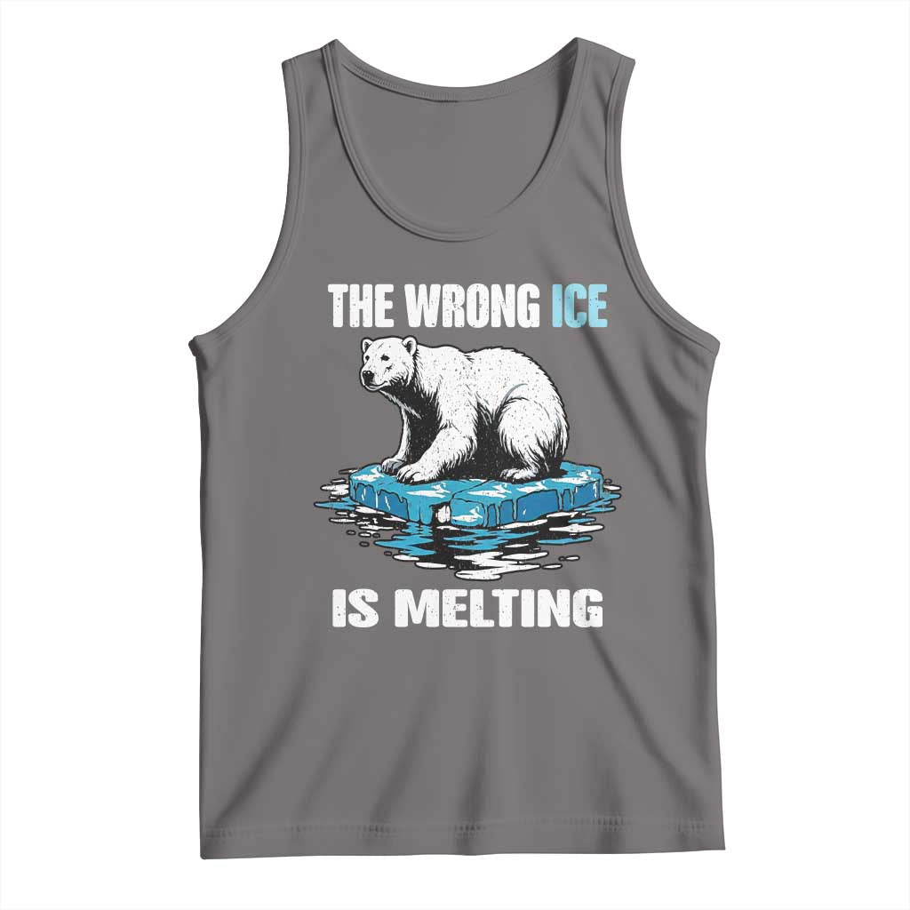The Wrong Ice is Melting Polar Bear Tank Top Against Ice Environmental Activist Protest