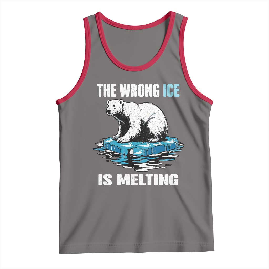 The Wrong Ice is Melting Polar Bear Tank Top Against Ice Environmental Activist Protest