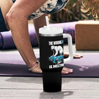 The Wrong Ice is Melting Polar Bear Tumbler With Handle Against Ice Environmental Activist Protest