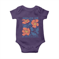 Retro Floral Protest Abolish Ice Baby Onesie No Human is Illegal Peaceful Pro-Immigrant