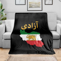 Freedom Iran Sun and Lion Flag Throw Blanket Free Iranian Revolution 2026