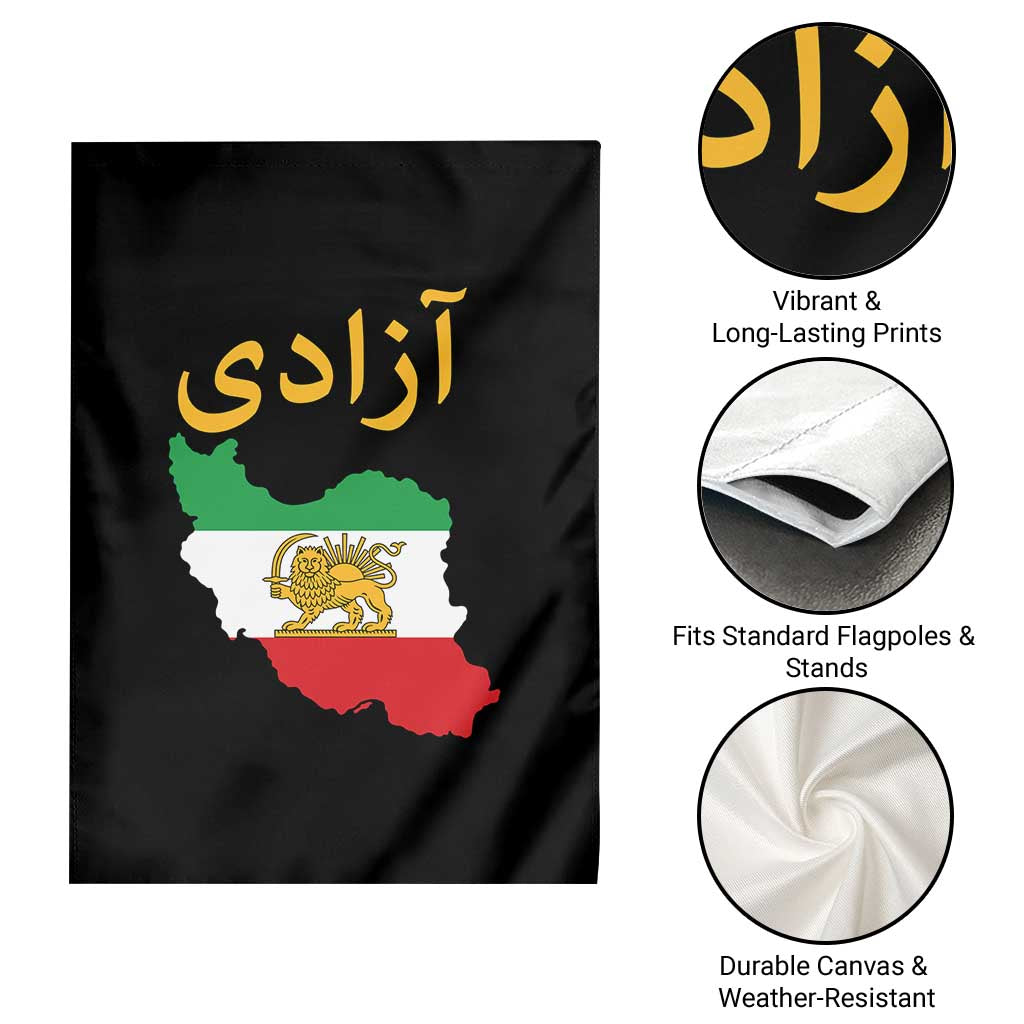 Freedom Iran Sun and Lion Flag Garden Flag Free Iranian Revolution 2026