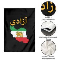 Freedom Iran Sun and Lion Flag Garden Flag Free Iranian Revolution 2026