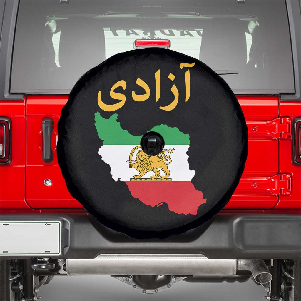 Freedom Iran Sun and Lion Flag Spare Tire Cover Free Iranian Revolution 2026