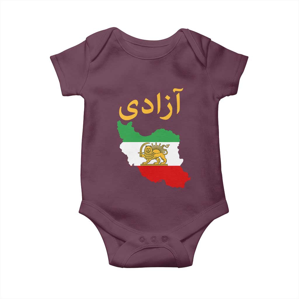 Freedom Iran Sun and Lion Flag Baby Onesie Free Iranian Revolution 2026