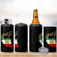 Freedom Iran Sun and Lion Flag 4 in 1 Can Cooler Tumbler Free Iranian Revolution 2026
