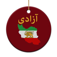 Freedom Iran Sun and Lion Flag Ceramic Ornament Free Iranian Revolution 2026