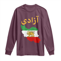 Freedom Iran Sun and Lion Flag Long Sleeve Shirt Free Iranian Revolution 2026