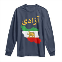 Freedom Iran Sun and Lion Flag Long Sleeve Shirt Free Iranian Revolution 2026