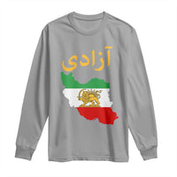 Freedom Iran Sun and Lion Flag Long Sleeve Shirt Free Iranian Revolution 2026
