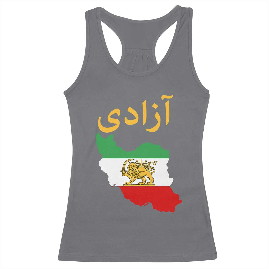 Freedom Iran Sun and Lion Flag Racerback Tank Top Free Iranian Revolution 2026