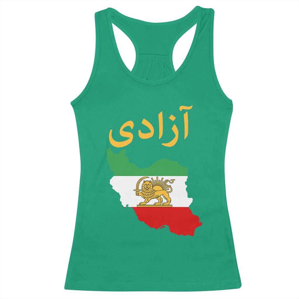 Freedom Iran Sun and Lion Flag Racerback Tank Top Free Iranian Revolution 2026