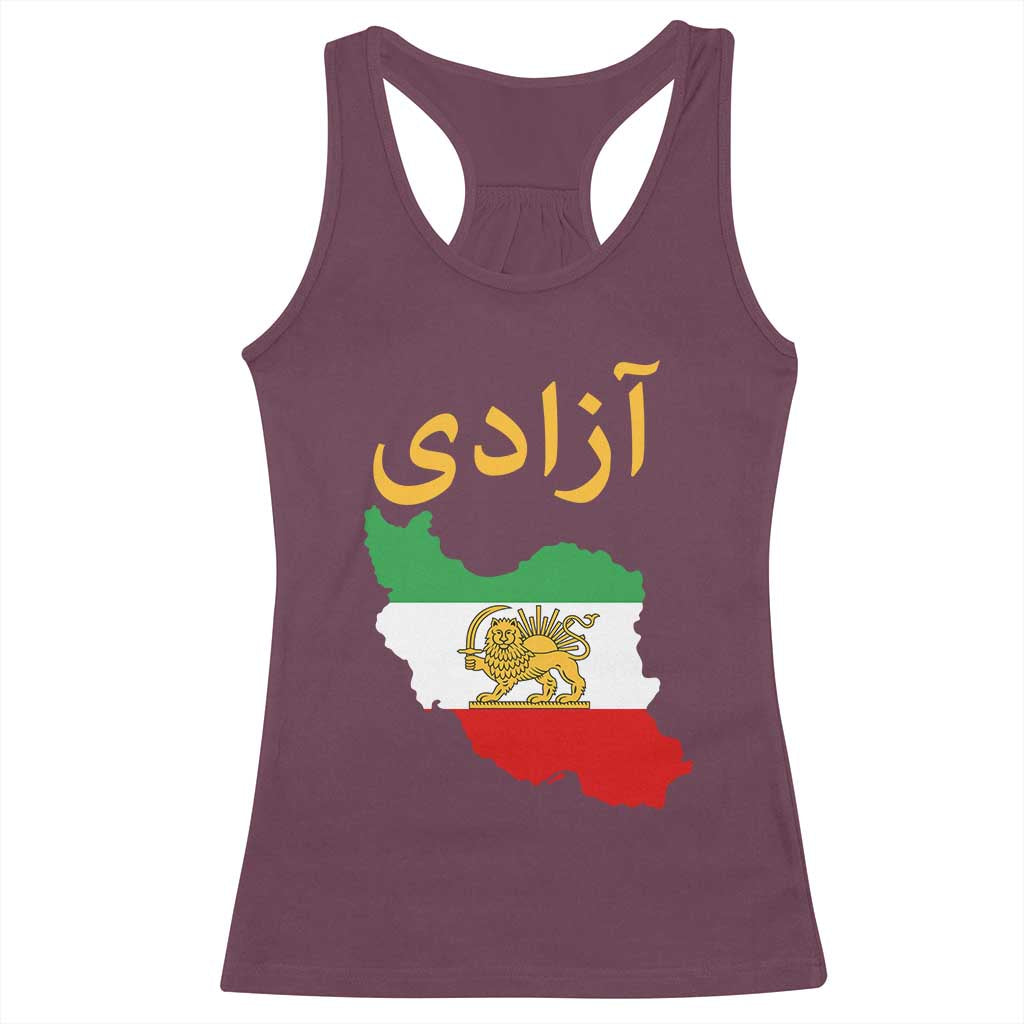 Freedom Iran Sun and Lion Flag Racerback Tank Top Free Iranian Revolution 2026