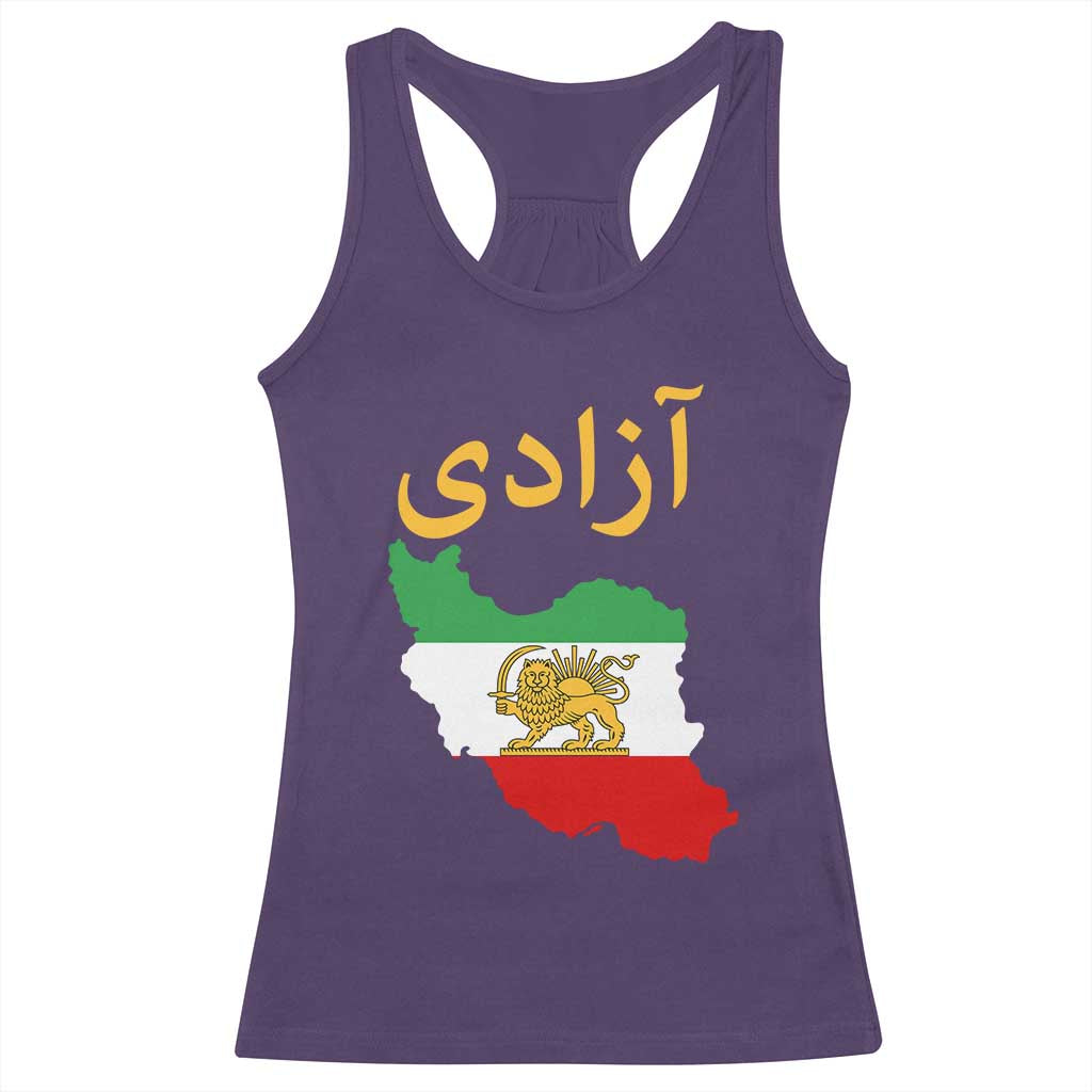 Freedom Iran Sun and Lion Flag Racerback Tank Top Free Iranian Revolution 2026
