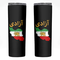 Freedom Iran Sun and Lion Flag Skinny Tumbler Free Iranian Revolution 2026
