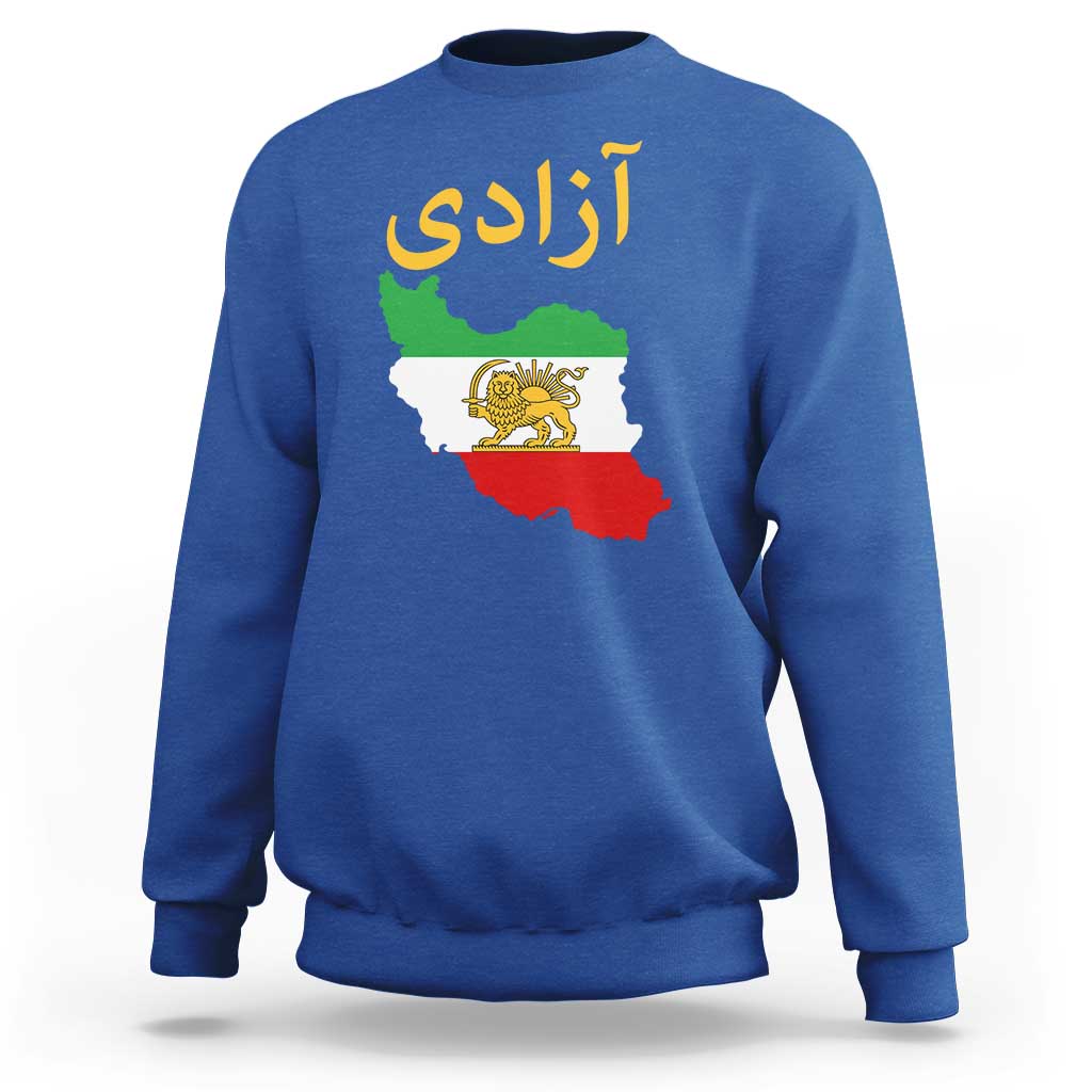 Freedom Iran Sun and Lion Flag Sweatshirt Free Iranian Revolution 2026