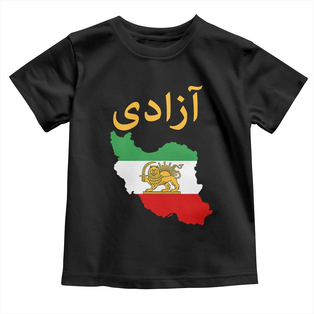 Freedom Iran Sun and Lion Flag Toddler T Shirt Free Iranian Revolution 2026