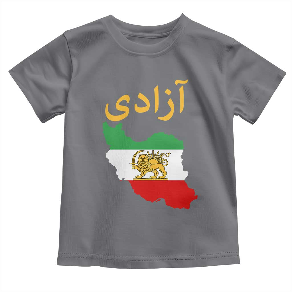 Freedom Iran Sun and Lion Flag Toddler T Shirt Free Iranian Revolution 2026