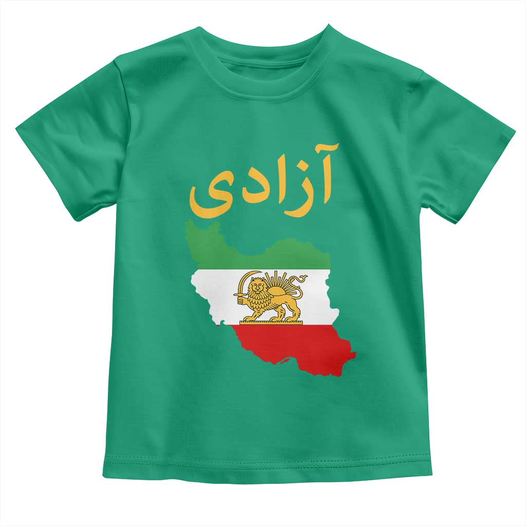 Freedom Iran Sun and Lion Flag Toddler T Shirt Free Iranian Revolution 2026