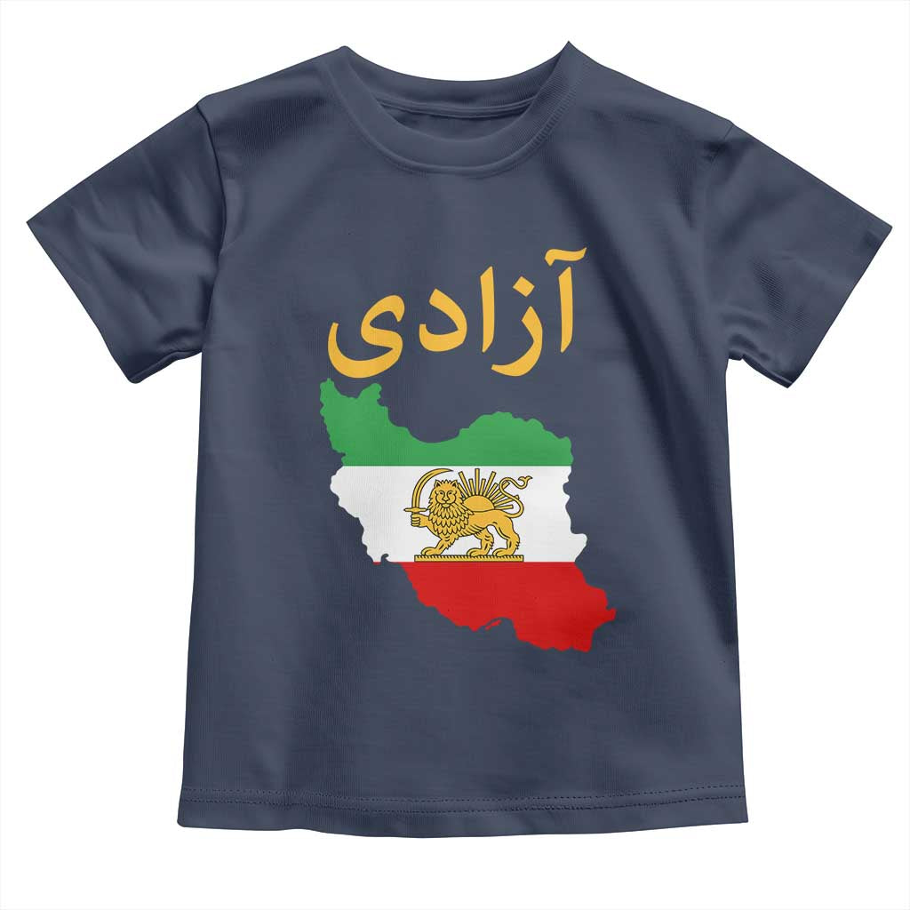 Freedom Iran Sun and Lion Flag Toddler T Shirt Free Iranian Revolution 2026