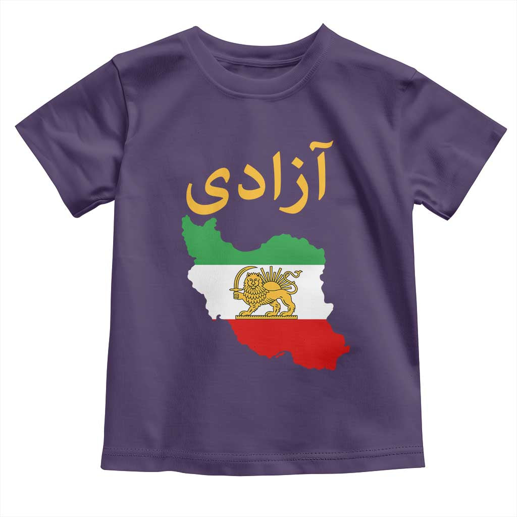 Freedom Iran Sun and Lion Flag Toddler T Shirt Free Iranian Revolution 2026
