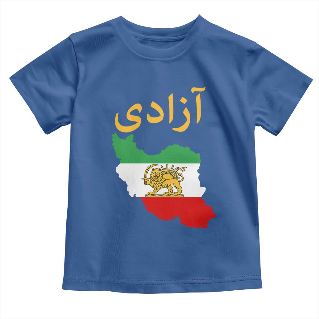 Freedom Iran Sun and Lion Flag Toddler T Shirt Free Iranian Revolution 2026