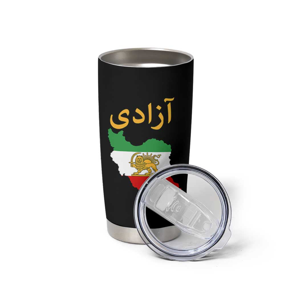 Freedom Iran Sun and Lion Flag Tumbler Cup Free Iranian Revolution 2026
