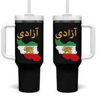 Freedom Iran Sun and Lion Flag Tumbler With Handle Free Iranian Revolution 2026