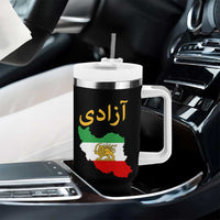 Freedom Iran Sun and Lion Flag Tumbler With Handle Free Iranian Revolution 2026