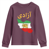 Freedom Iran Sun and Lion Flag Youth Sweatshirt Free Iranian Revolution 2026