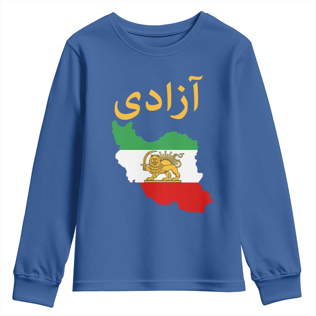 Freedom Iran Sun and Lion Flag Youth Sweatshirt Free Iranian Revolution 2026