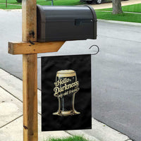 Hello Darkness My Old Friend Funny Stout Beer Garden Flag Vintage Craft Brew Lovers
