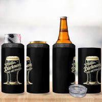 Hello Darkness My Old Friend Funny Stout Beer 4 in 1 Can Cooler Tumbler Vintage Craft Brew Lovers
