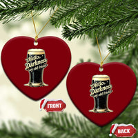 Hello Darkness My Old Friend Funny Stout Beer Ceramic Ornament Vintage Craft Brew Lovers