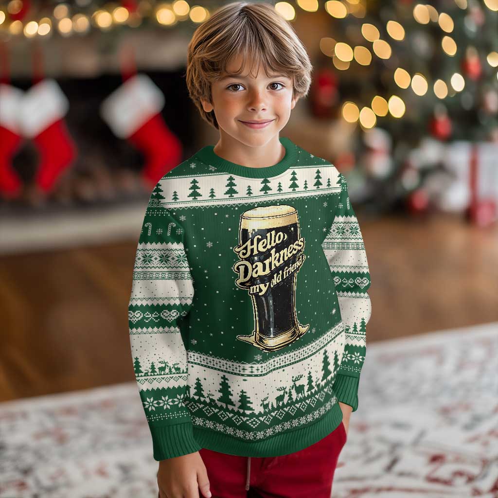 Hello Darkness My Old Friend Funny Stout Beer Ugly Christmas Sweater Vintage Craft Brew Lovers