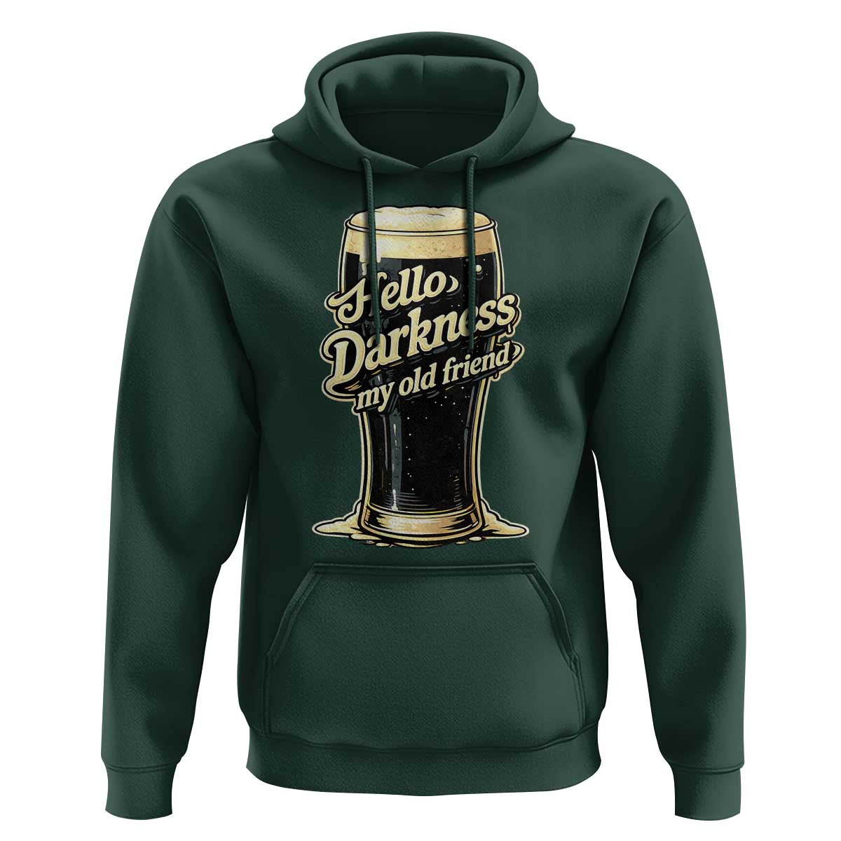 Hello Darkness My Old Friend Funny Stout Beer Hoodie Vintage Craft Brew Lovers