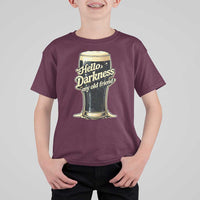 Hello Darkness My Old Friend Funny Stout Beer T Shirt For Kid Vintage Craft Brew Lovers