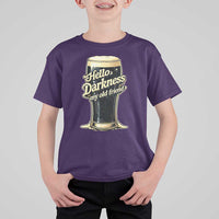 Hello Darkness My Old Friend Funny Stout Beer T Shirt For Kid Vintage Craft Brew Lovers