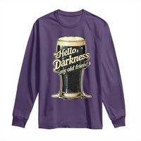 Hello Darkness My Old Friend Funny Stout Beer Long Sleeve Shirt Vintage Craft Brew Lovers