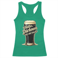Hello Darkness My Old Friend Funny Stout Beer Racerback Tank Top Vintage Craft Brew Lovers