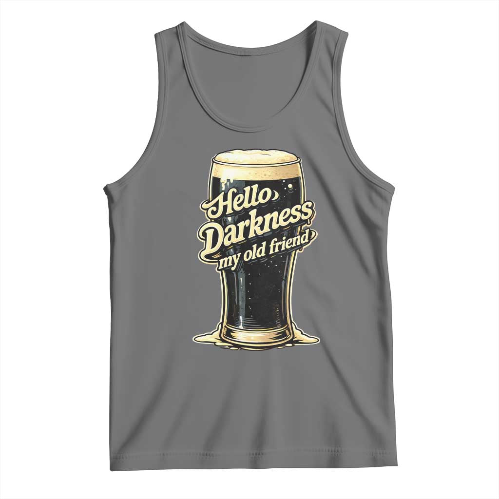 Hello Darkness My Old Friend Funny Stout Beer Tank Top Vintage Craft Brew Lovers