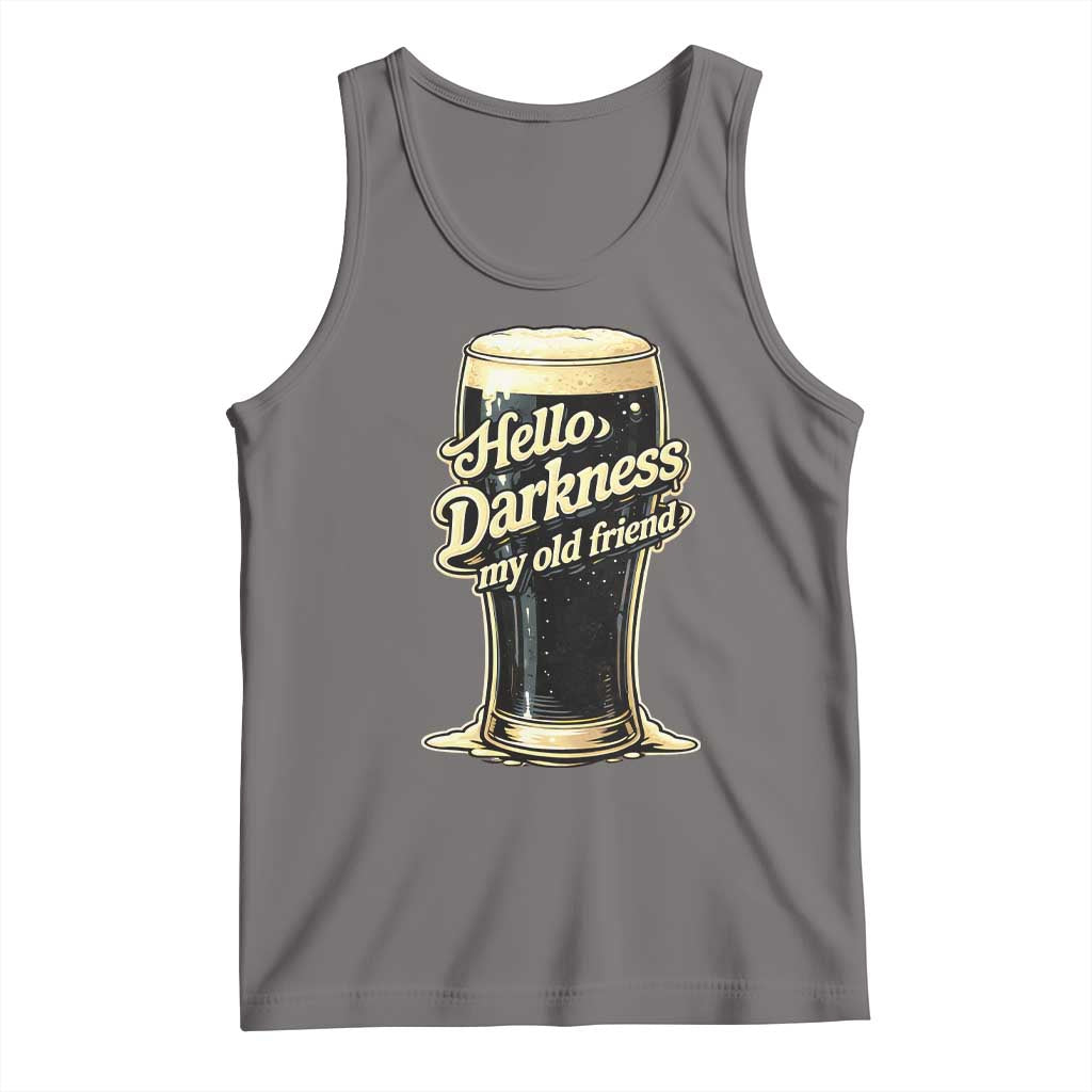 Hello Darkness My Old Friend Funny Stout Beer Tank Top Vintage Craft Brew Lovers