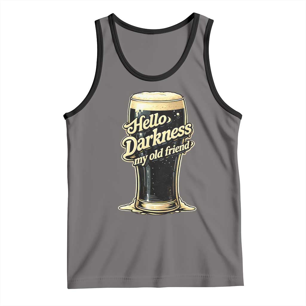 Hello Darkness My Old Friend Funny Stout Beer Tank Top Vintage Craft Brew Lovers
