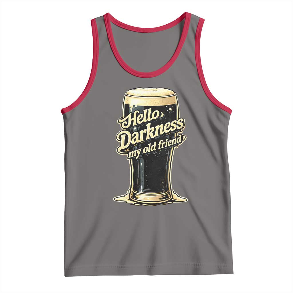 Hello Darkness My Old Friend Funny Stout Beer Tank Top Vintage Craft Brew Lovers