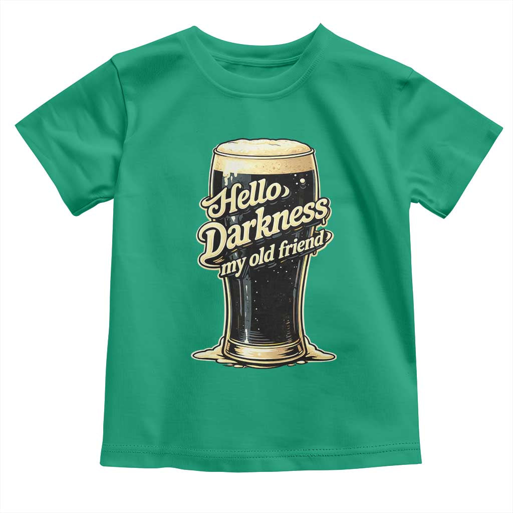 Hello Darkness My Old Friend Funny Stout Beer Toddler T Shirt Vintage Craft Brew Lovers