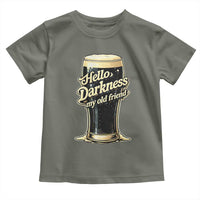 Hello Darkness My Old Friend Funny Stout Beer Toddler T Shirt Vintage Craft Brew Lovers
