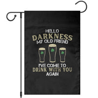 Hello Darkness My Old Friend Funny Irish Stout Beer Garden Flag St. Patrick’s Day Drinking Humor Craft Brew Lovers