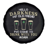 Hello Darkness My Old Friend Funny Irish Stout Beer Spare Tire Cover St. Patrick’s Day Drinking Humor Craft Brew Lovers